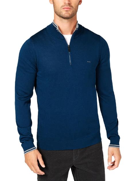 michael kors black sweater with white stripe|Michael Kors sweaters men.